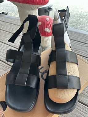 UGG Black Strappy Gladiator Sandals